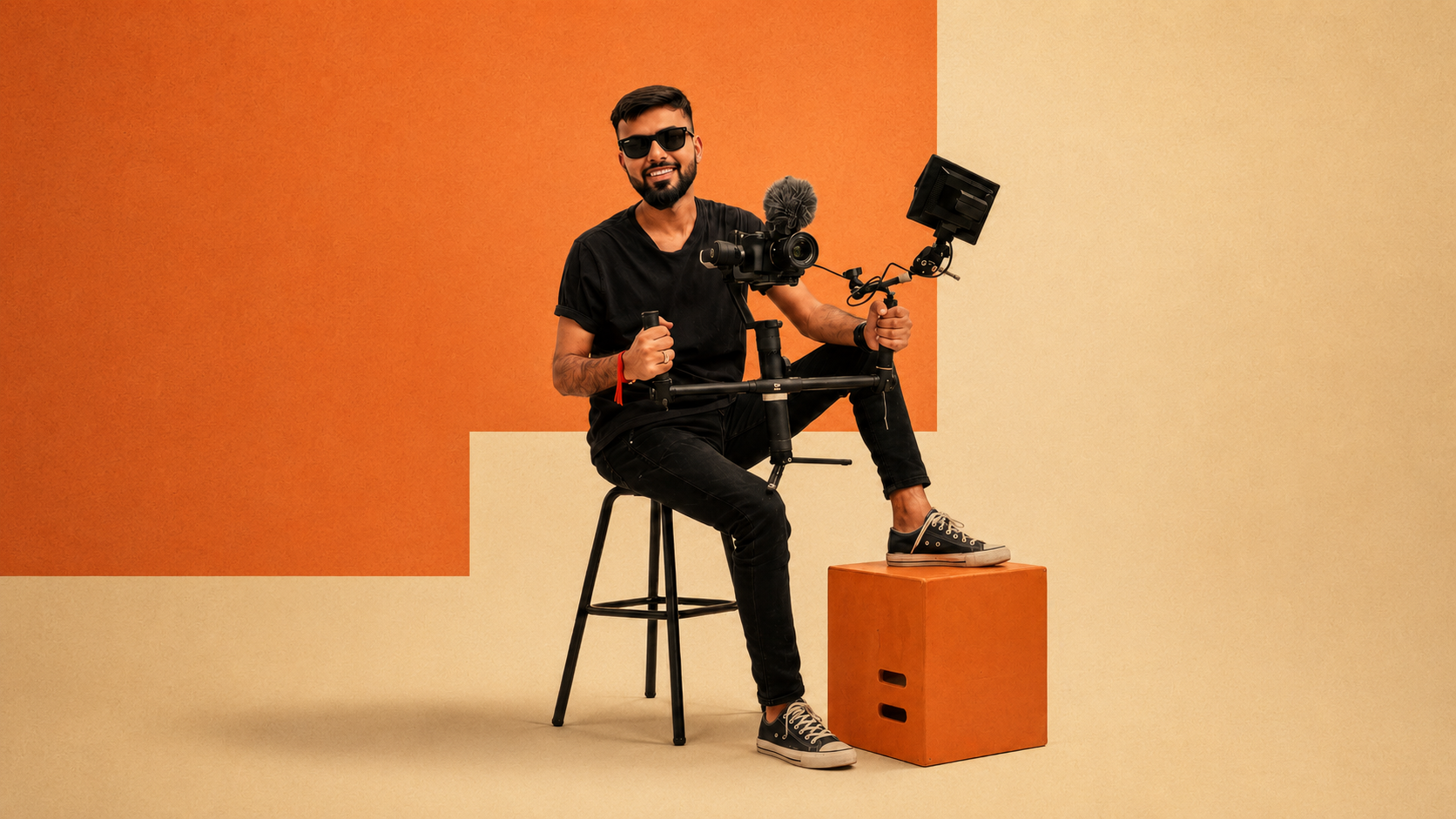 Ruchitbaraifilms, filmmaker with camera rig