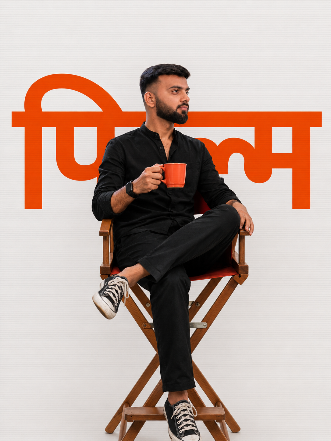 Ruchit Barai on set